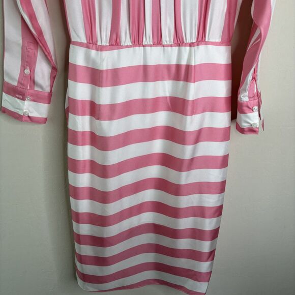 Milly Silk Striped Wrap Dress - Picture 6 of 6